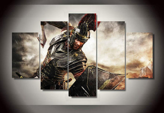 5 Panel Ryse Son of Rome Marius Titus Framed Wall Canvas Art | Octo Treasures