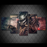 5 Piece Multi Panel Modern Home Decor Framed Alien Movie Canvas Wall Art | Octo Treasures