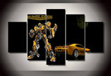 5 Panel Transformers Bumblebee Framed Wall Canvas Art | Octo Treasures
