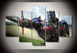 5 Panel Optimus Prime Transformers Framed Wall Canvas Art | Octo Treasures