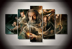 5 Piece Multi Panel Modern Home Decor Framed Hobbit The Desolation of Smaug Wall Canvas Art | Octo Treasures