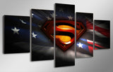 5 Panel Superman Art PIC Framed Wall Canvas Art | Octo Treasures