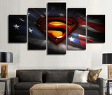 5 Panel Superman Art PIC Framed Wall Canvas Art | Octo Treasures