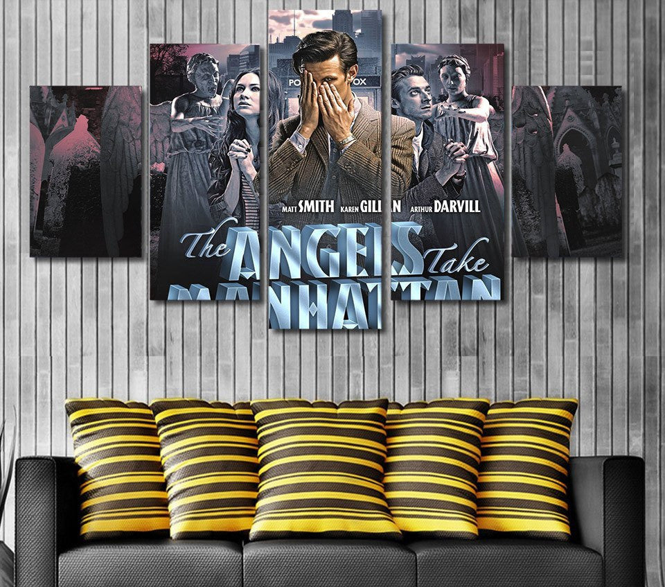 5 Panel Doctor Who Doktor Kto Matt Framed Wall Canvas Art | Octo Treasures