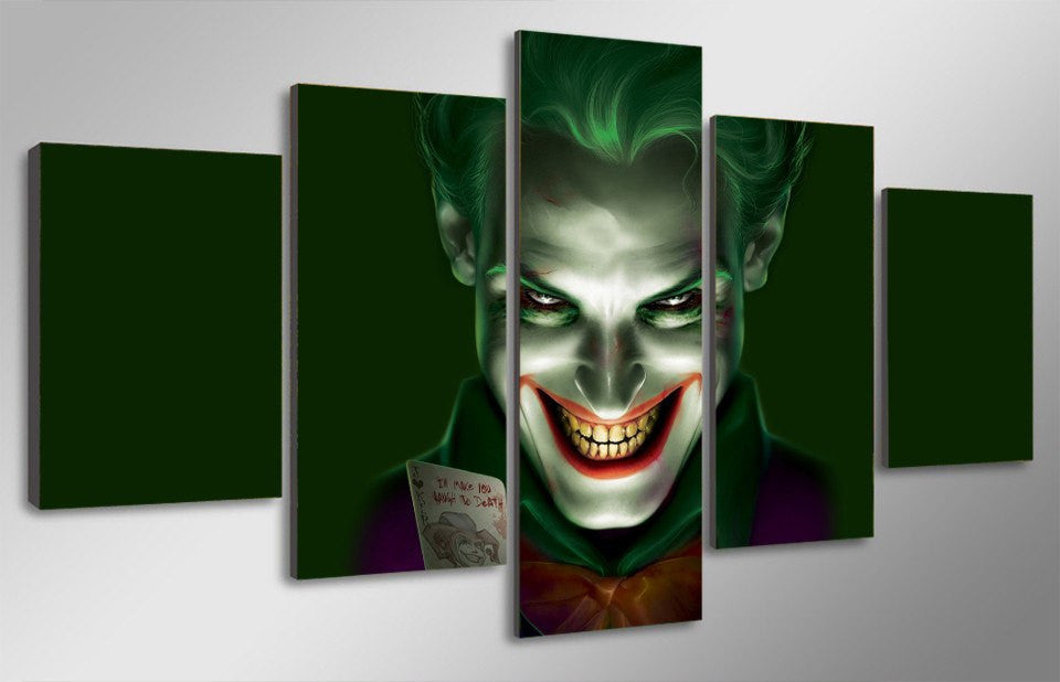 5 Panel DC Comics Joker Framed Wall Canvas Art | Octo Treasures
