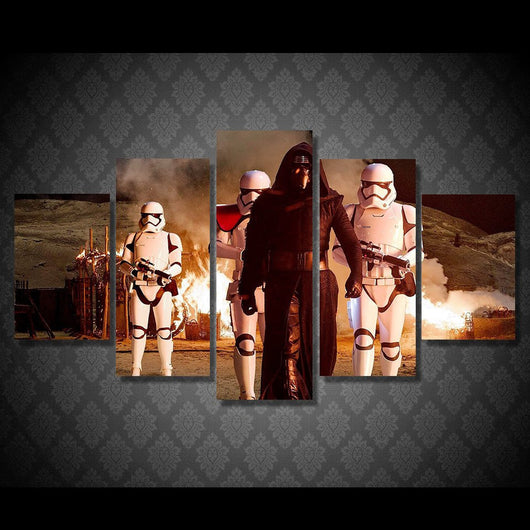 5 Panel Star Wars Adventures Framed Wall Canvas Art | Octo Treasures