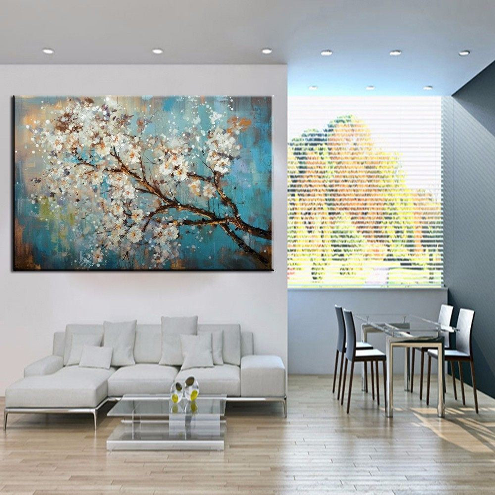 1 Panel Flowers Tree Abstract Unframed Wall Art Canvas | Octo Treasures