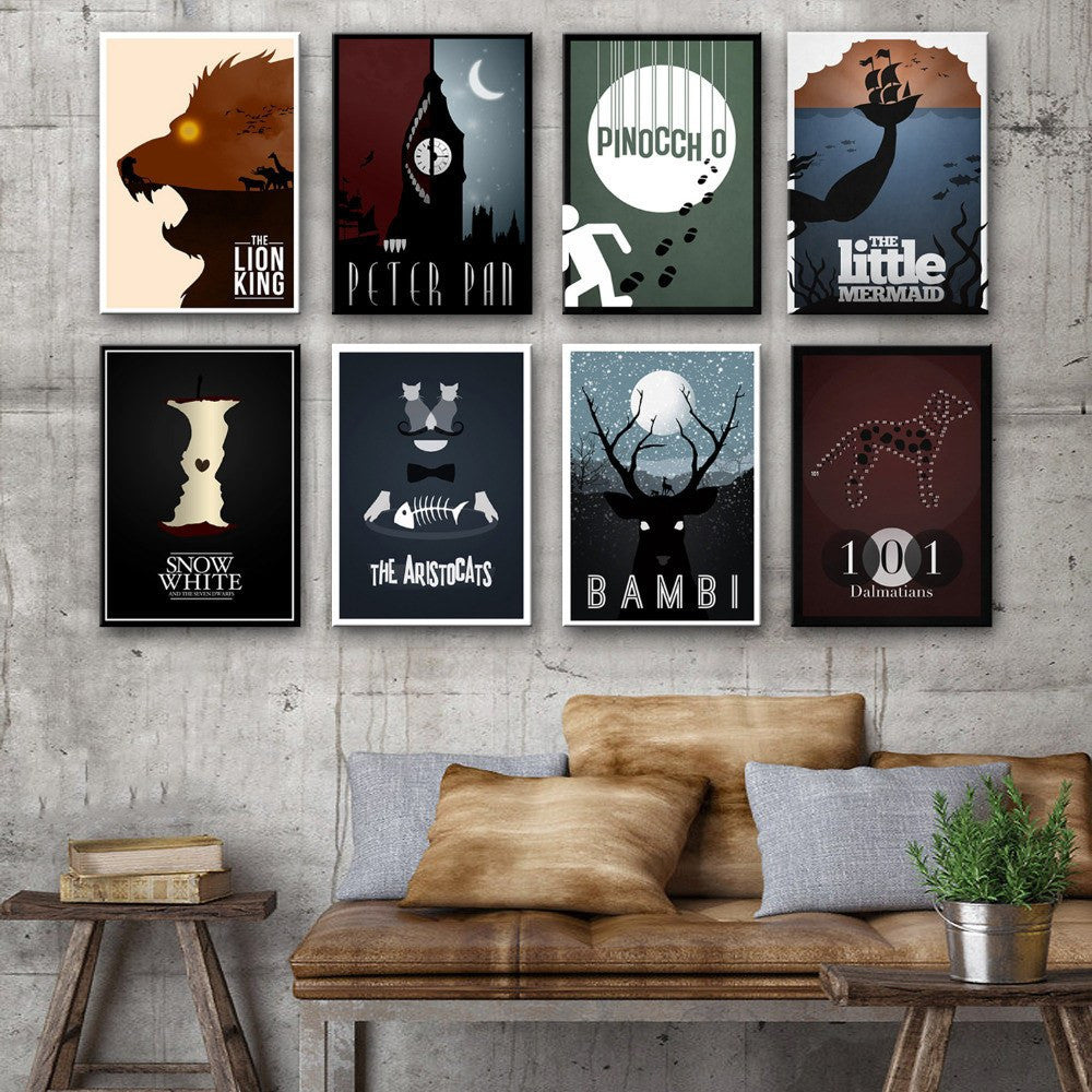 Disney Movies Poster Series Modern Decoration Wall Canvas Art | Octo Treasures