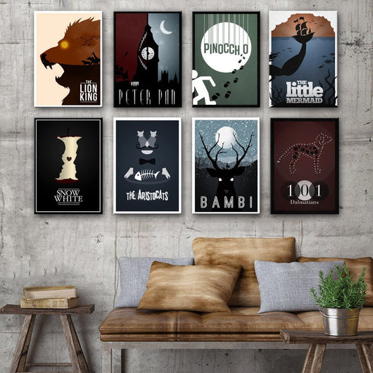 Disney Movies Poster Series Modern Decoration Wall Canvas Art | Octo Treasures
