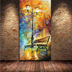 1 Panel Abstract Rain Tree Road Unframed Wall Canvas Art | Octo Treasures