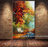 1 Panel Abstract Rain Tree Road Unframed Wall Canvas Art | Octo Treasures