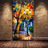 1 Panel Abstract Rain Tree Road Unframed Wall Canvas Art | Octo Treasures