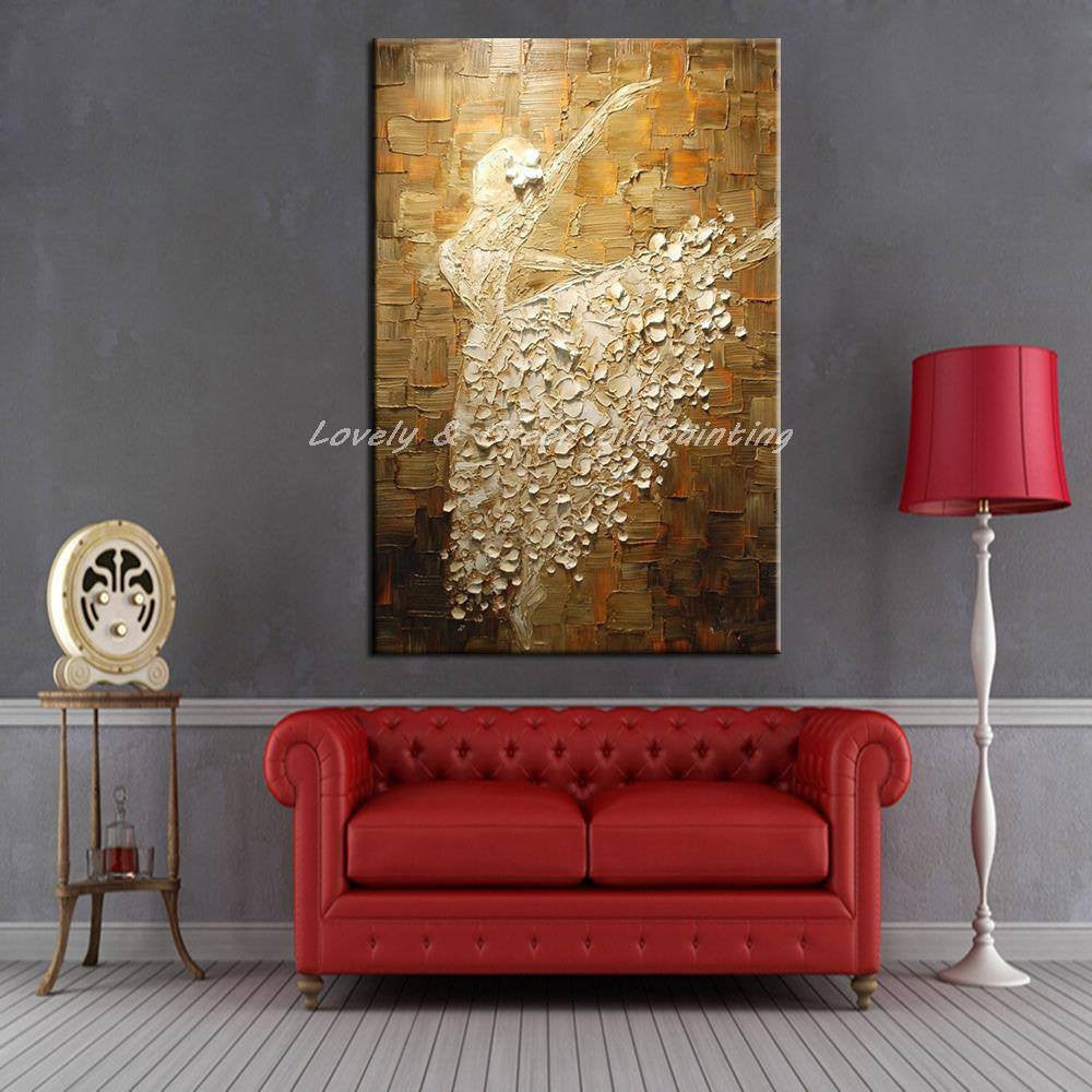 1 Panel Ballet Dancer Abstract Unframed Wall Canvas Art | Octo Treasures