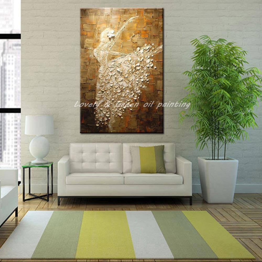 1 Panel Ballet Dancer Abstract Unframed Wall Canvas Art | Octo Treasures