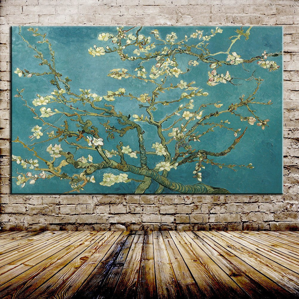 1 Panel Blossoming Almond Tree By Vincent Van Gogh Unframed Wall Art Canvas | Octo Treasures