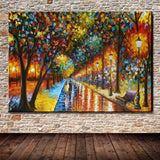 1 Panel Abstract Park Street Unframed Wall Art Canvas | Octo Treasures