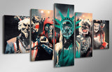 5 Panel The Purge 3 Election Year Framed Wall Canvas Art | Octo Treasures