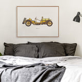 6 Panel Wecker Vintage Unframed Wall Canvas Art | Octo Treasures