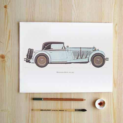 6 Panel Wecker Vintage Unframed Wall Canvas Art | Octo Treasures