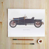 6 Panel Wecker Vintage Unframed Wall Canvas Art | Octo Treasures