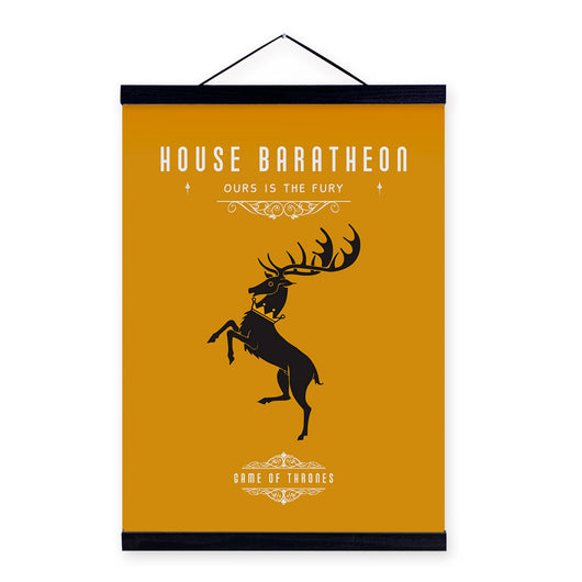 Modern Pop Movie Game Of Thrones Animals Deer Wooden Framed Canvas Painting Home Bar Decor Wall Art Print Pictures Poster Scroll | Octo Treasures