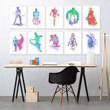 Original Watercolor Marvel Comics And DC Comics Superheroes Unframed Wall Canvas | Octo Treasures