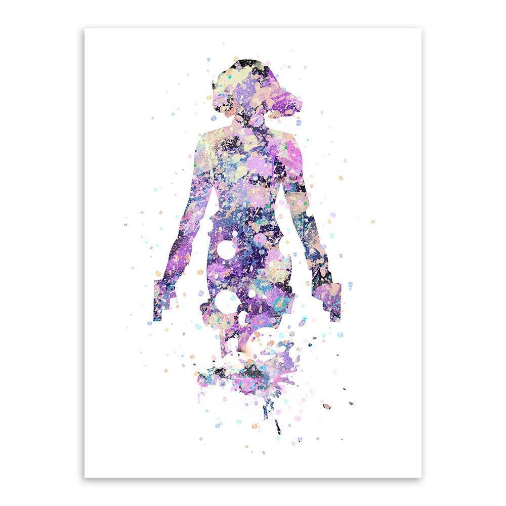 Original Watercolor Marvel Comics And DC Comics Superheroes Unframed Wall Canvas | Octo Treasures