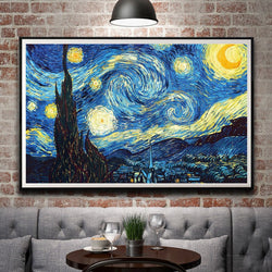 1 Panel The Starry Night Vincent Van Gogh Unframed Poster | Octo Treasures