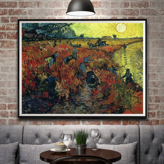 1 Panel Vincent Van Gogh The Red Vineyard Unframed Poster | Octo Treasures