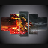 5 Piece Multi Panel Modern Home Decor Framed Reverse Flash Eobard Thawne Wall Canvas Art | Octo Treasures