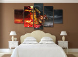 5 Piece Multi Panel Modern Home Decor Framed Reverse Flash Eobard Thawne Wall Canvas Art | Octo Treasures