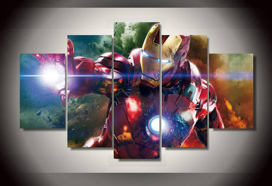 5 Panel Iron Man Framed Wall Canvas Art | Octo Treasures