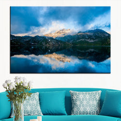 1 Panel Mountains Nature Lake Unframed Home Decor Wall Art | Octo Treasures