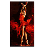 2 Panel Abstract Ballet Girl Palette Unframed Wall Art | Octo Treasures