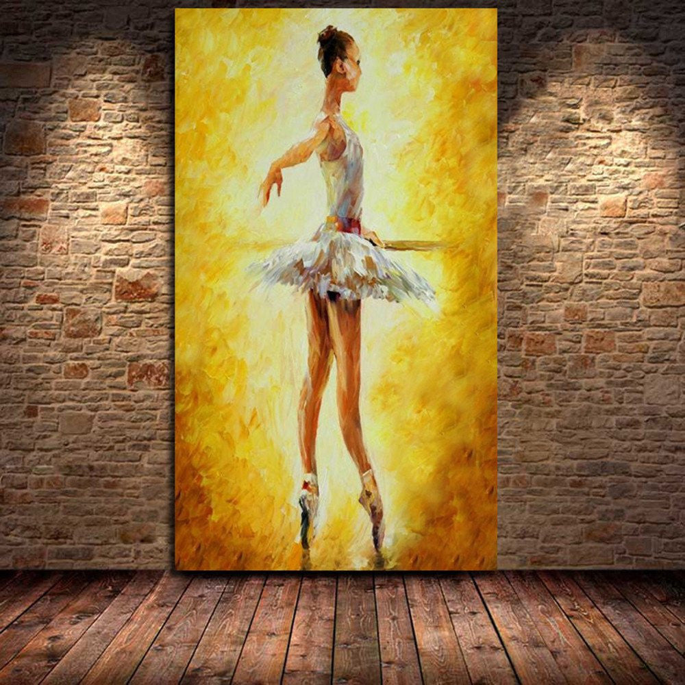 2 Panel Abstract Ballet Girl Palette Unframed Wall Art | Octo Treasures