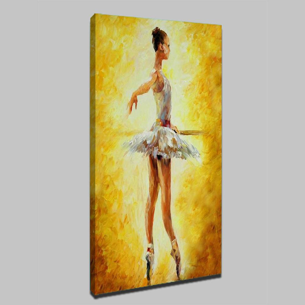 2 Panel Abstract Ballet Girl Palette Unframed Wall Art | Octo Treasures