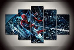 5 Panel Marvel Spider-Man Framed Wall Canvas Art | Octo Treasures