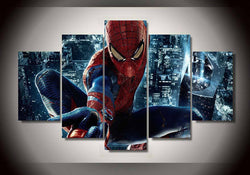 5 Panel Spider Man Film Group Framed Wall Canvas Art | Octo Treasures