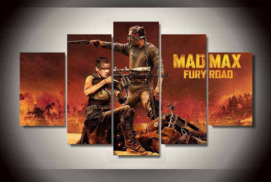 5 Panel Mad Max Fury Road Kino Framed Wall Canvas Art | Octo Treasures