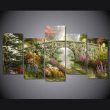 5 Panel Fairy Landscape Framed Wall Canvas Art | Octo Treasures