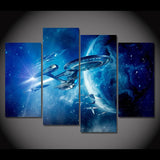 Star Trek Starship Enterprise Framed 4 Panel Canvas | Octo Treasures