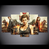 5 Panel Resident Evil The Final Chapter Framed Wall Art Canvas | Octo Treasures