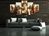 5 Panel Resident Evil The Final Chapter Framed Wall Art Canvas | Octo Treasures