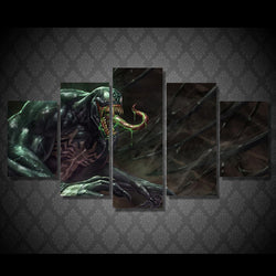 5 Panel Venom Eddie Brock Spider Man Framed Wall Canvas Art | Octo Treasures