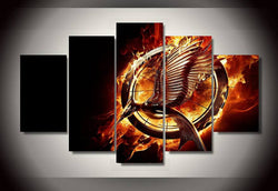5 Panel Hunger Games Framed Wall Canvas Art | Octo Treasures