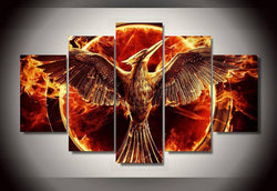 5 Panel Hunger Games Birds Framed Wall Canvas Art | Octo Treasures