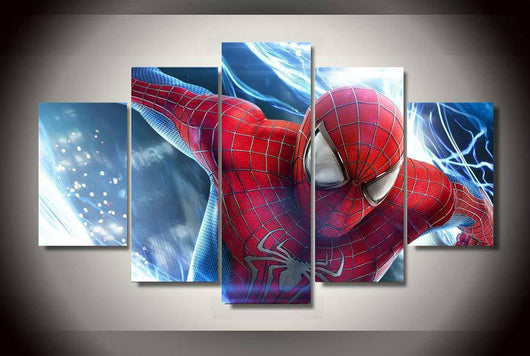5 Panel The amazing Spider Man Framed Wall Canvas Art | Octo Treasures