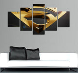 5 Panel Blue Superman Logo Framed Wall Canvas Art | Octo Treasures
