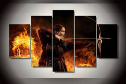 5 Panel Hunger Games Arrow Framed Wall Canvas Art | Octo Treasures