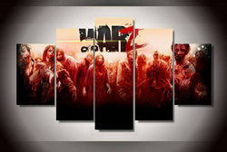 5 Panel The Walking Dead War 2 Framed Wall Canvas Art | Octo Treasures